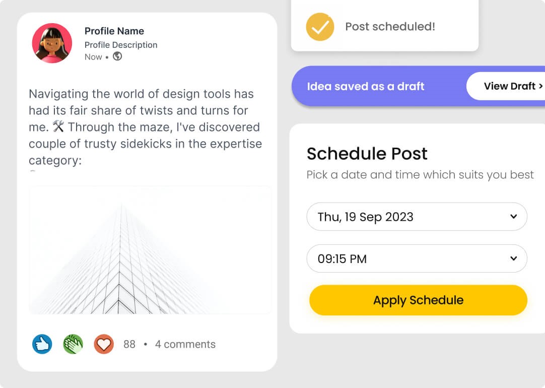 ReachifyMe’s Schedule Post Tool